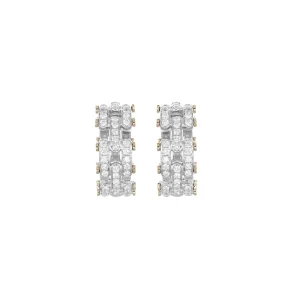Diamond Bonecraft Huggie Earrings