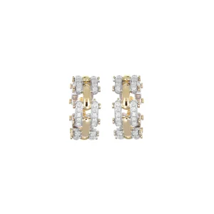 Diamond Bonecraft Huggie Earrings