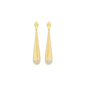 Diamond Teardrop Drop Earrings