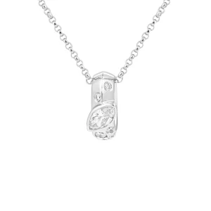 Sprinkle of Diamonds Barrel Pendant with Chain