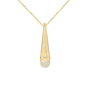 Diamond Teardrop Pendant with Chain