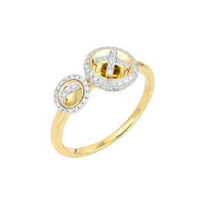 Diamond Button Ring
