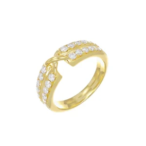 Diamond Criss Cross Ring