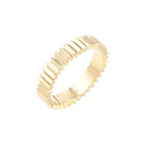 Plain Gold Fluted Men Ring
