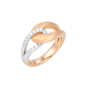 Diamond Twist Link Ring