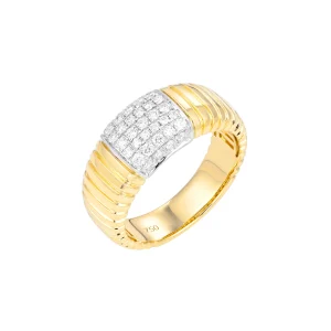 Diamond Ribbed Ring (L)