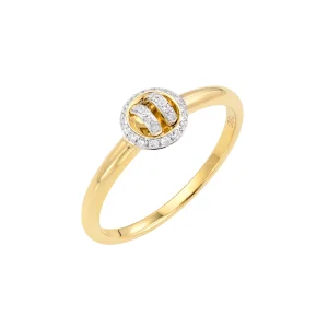 Diamond Button Ring