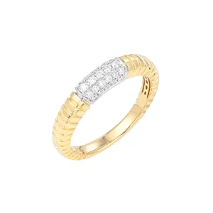 Diamond Ribbed Ring (S)