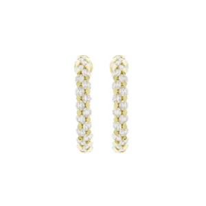 Diamond Special Setting Hoop Earrings