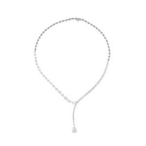 Pear Shaped Diamond Drop Necklace
