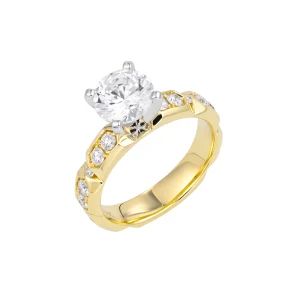Diamond Geometric Engagement Ring