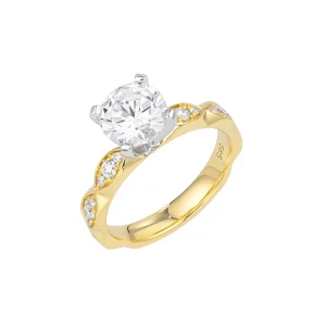 Diamond Geometric Engagement Ring