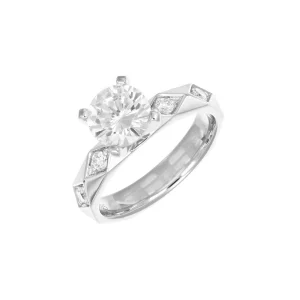 Diamond Geometric Engagement Ring