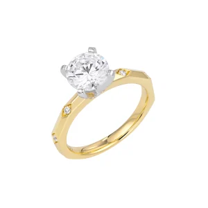 Diamond Geometric Engagement Ring