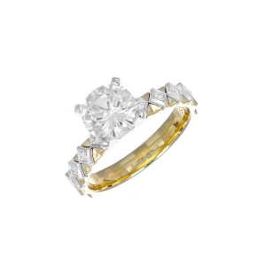 Diamond Geometric Engagement Ring