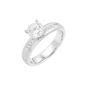 Diamond Wide Band Engagement Ring