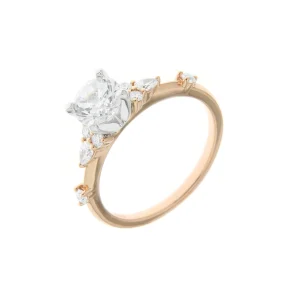 Diamond Knife Edge Engagement Ring