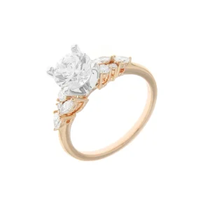 Marquise Cut Diamond Cluster Engagement Ring