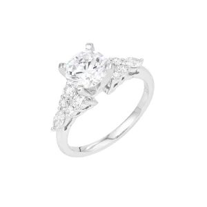Marquise Cut Diamond Cluster Engagement Ring