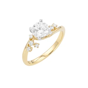 Diamond Fancy Twist Shank Engagement Ring