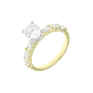 Oval Shaped Diamond Fancy Engagement Ring