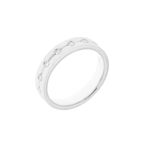 Diamond Wide Band Matching Ring
