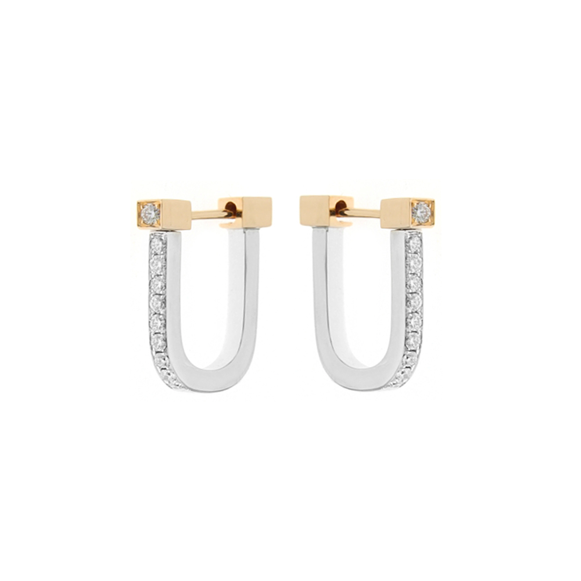 Diamond Lock Earrings