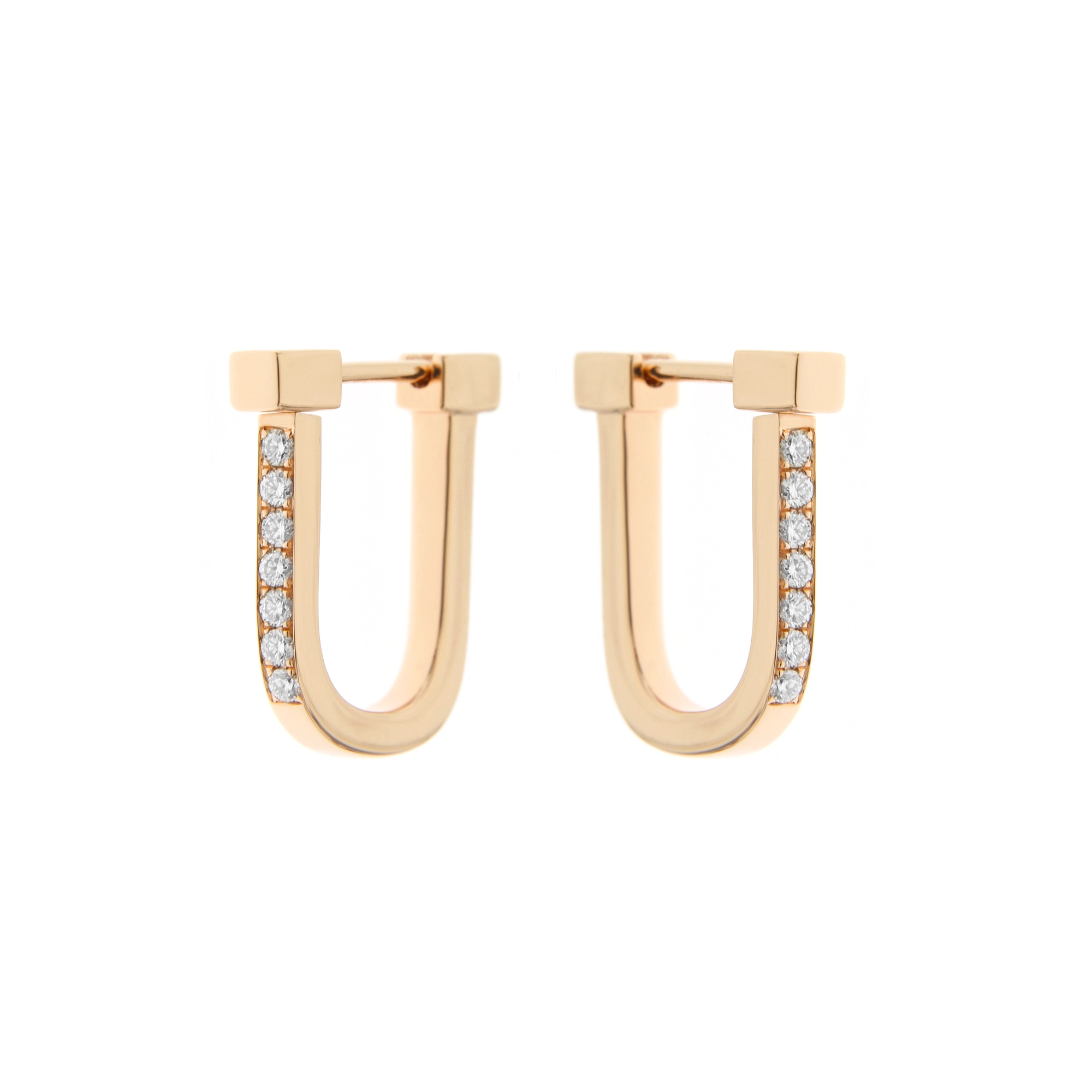 Diamond Lock Earrings
