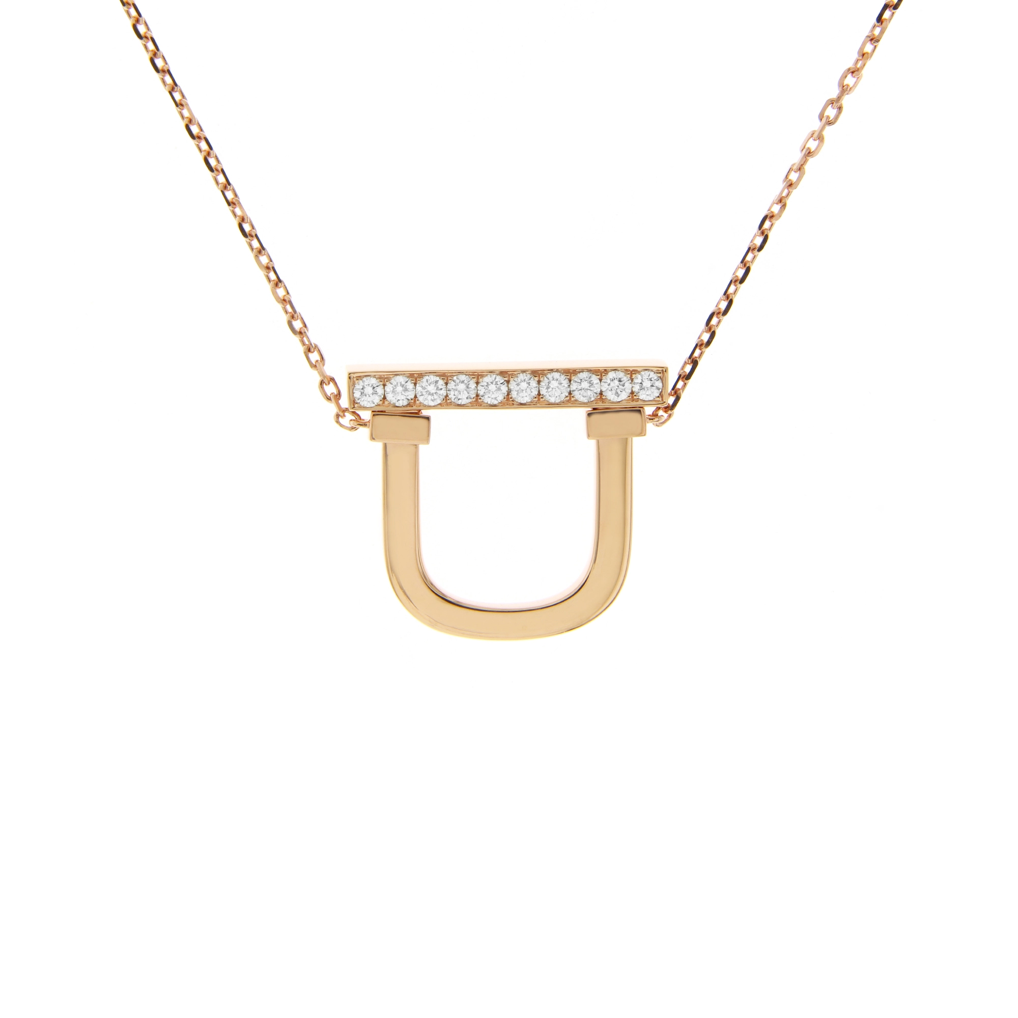 Diamond Lock Pendant with Chain
