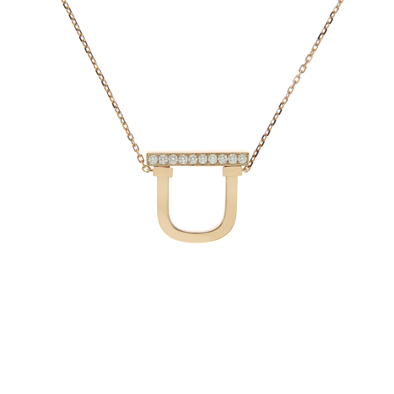 Diamond Lock Pendant with Chain