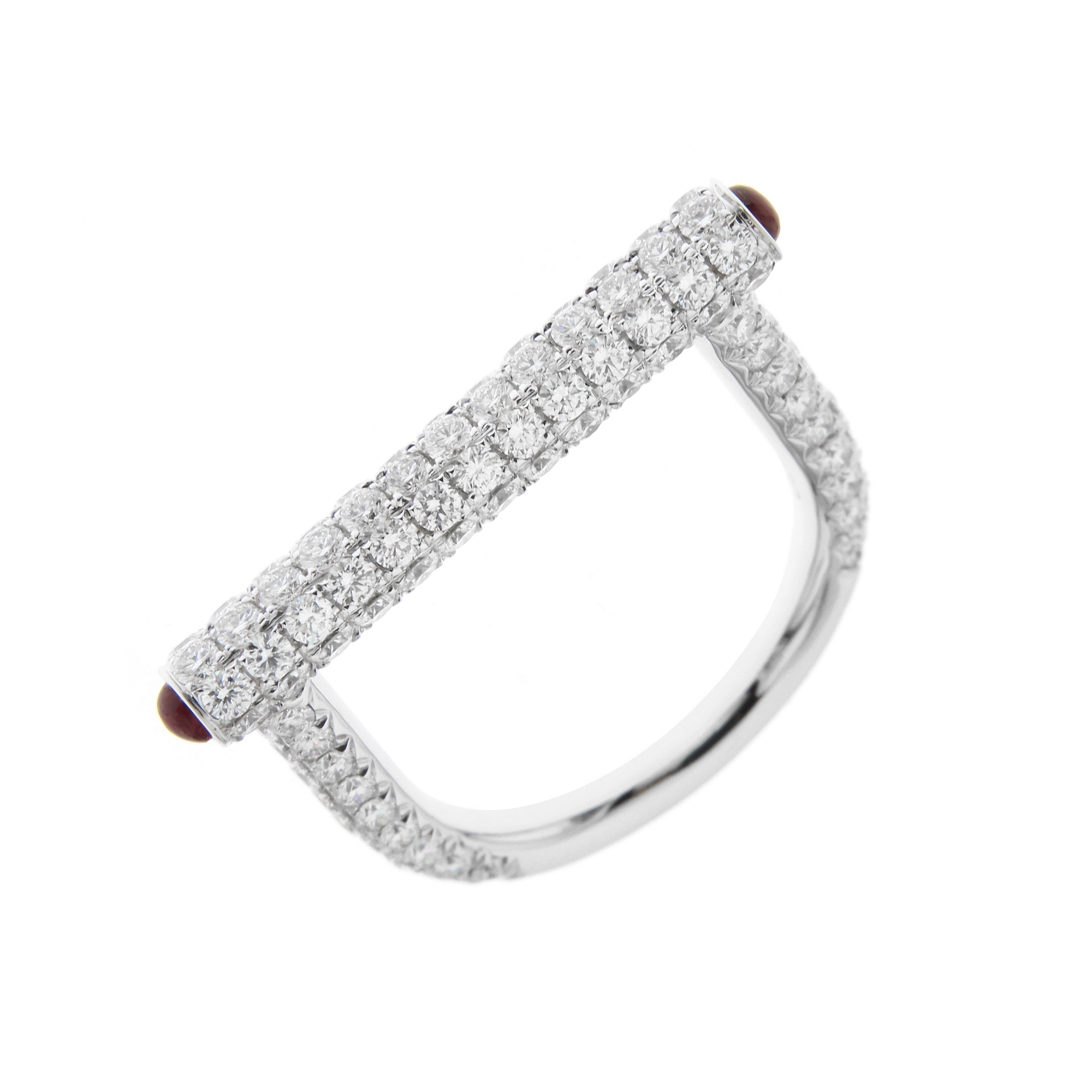 Ruby Diamond Lock Ring